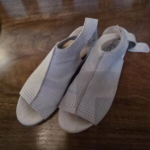 Clarks Light tan Perforated Open-Toe Slingback Sandals